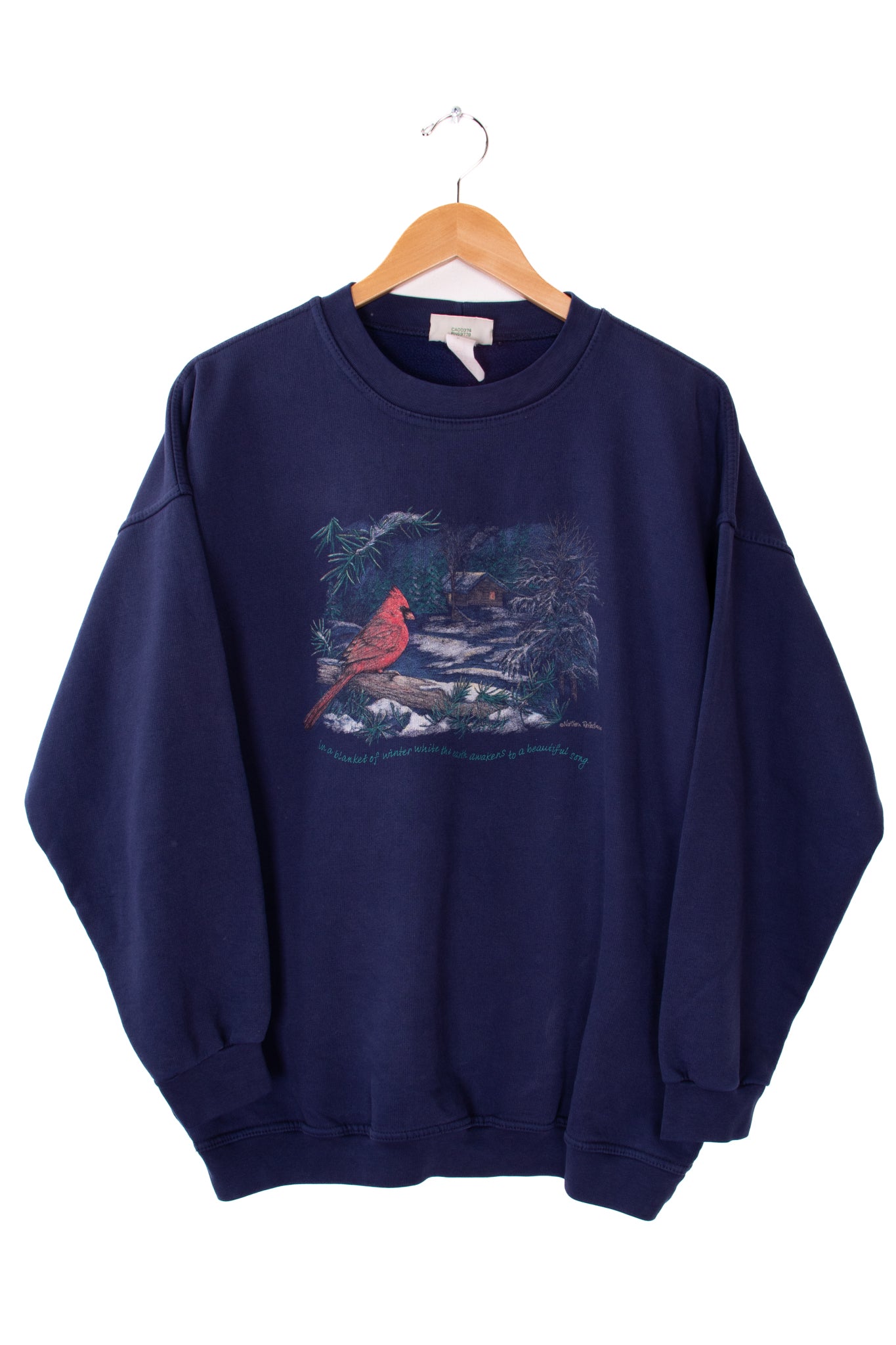 Vintage Sweatshirt by Northern Reflections Snow Birds Blue Women's Large -   Canada