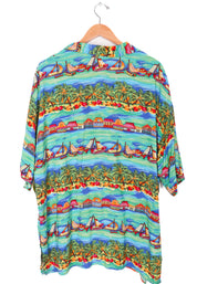 80s-90s Caribou Funky Hawaiian Button Up