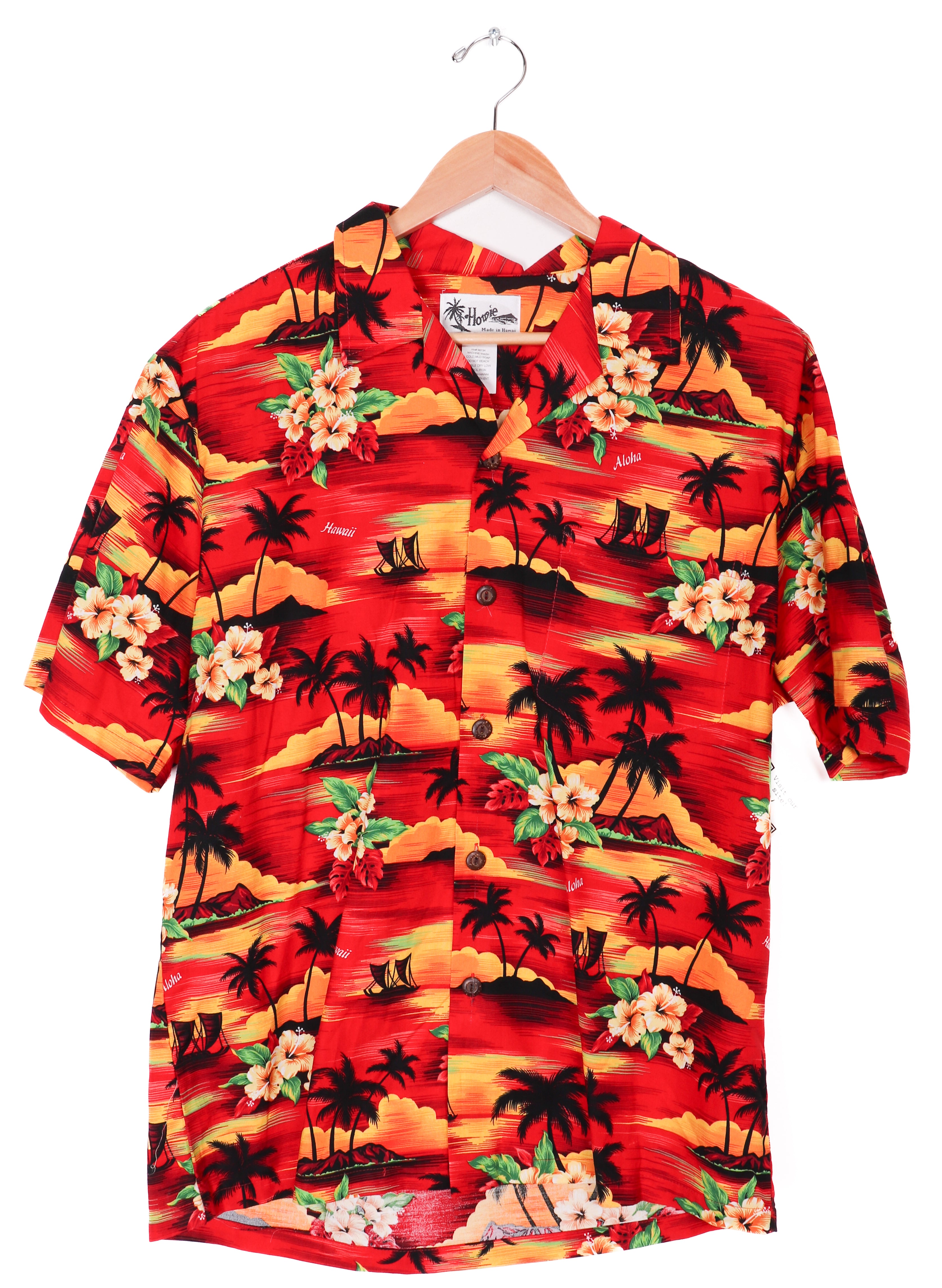 Vintage 90s Made in Hawaii Howie Hawaiian Button Up