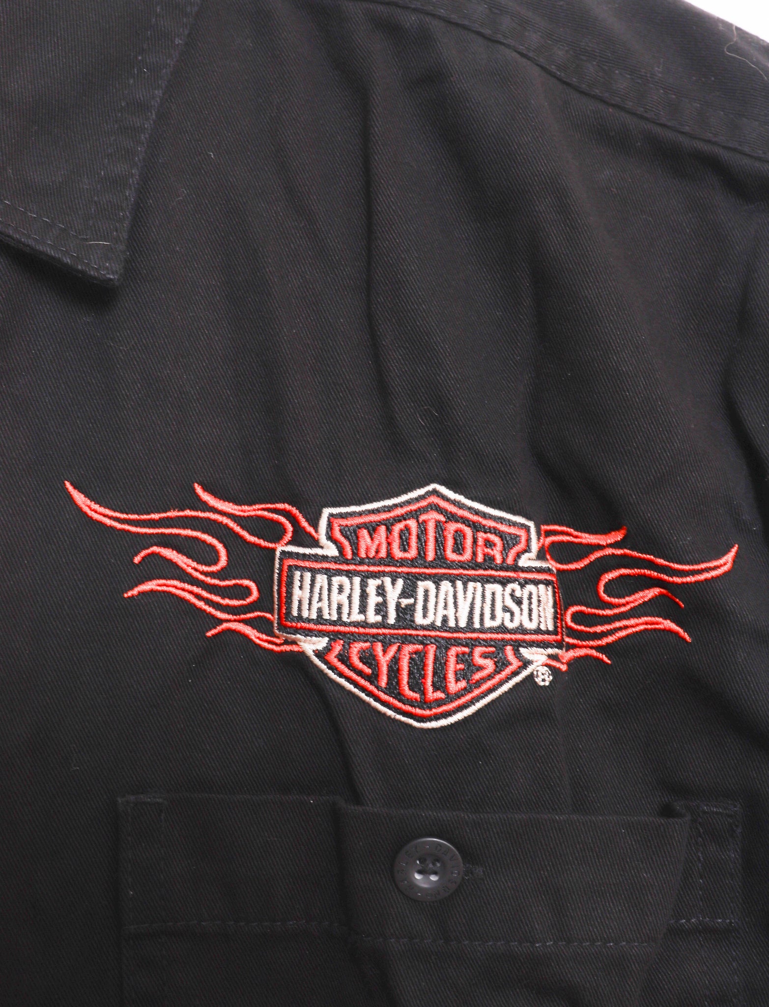 Harley Davidson Denim Black Vest