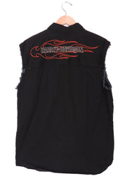 Harley Davidson Denim Black Vest