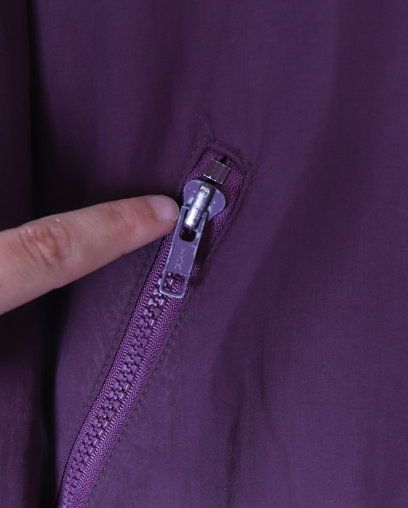 Vintage L.L. Bean Fleece Lined Plum Purple Windbreaker Jacket