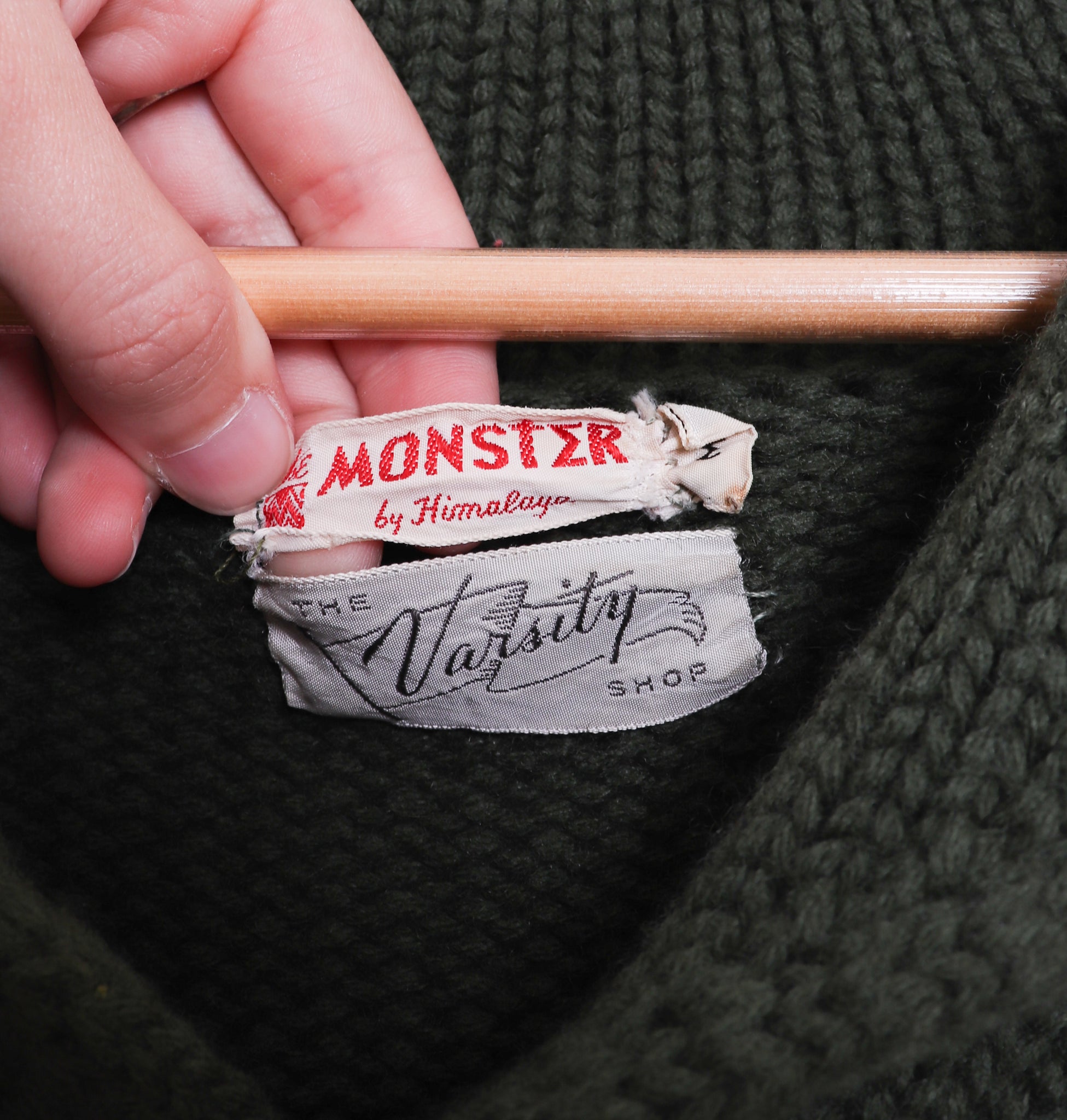 70s The Monster by Himalaya and The Varsity Shop Green Sweater