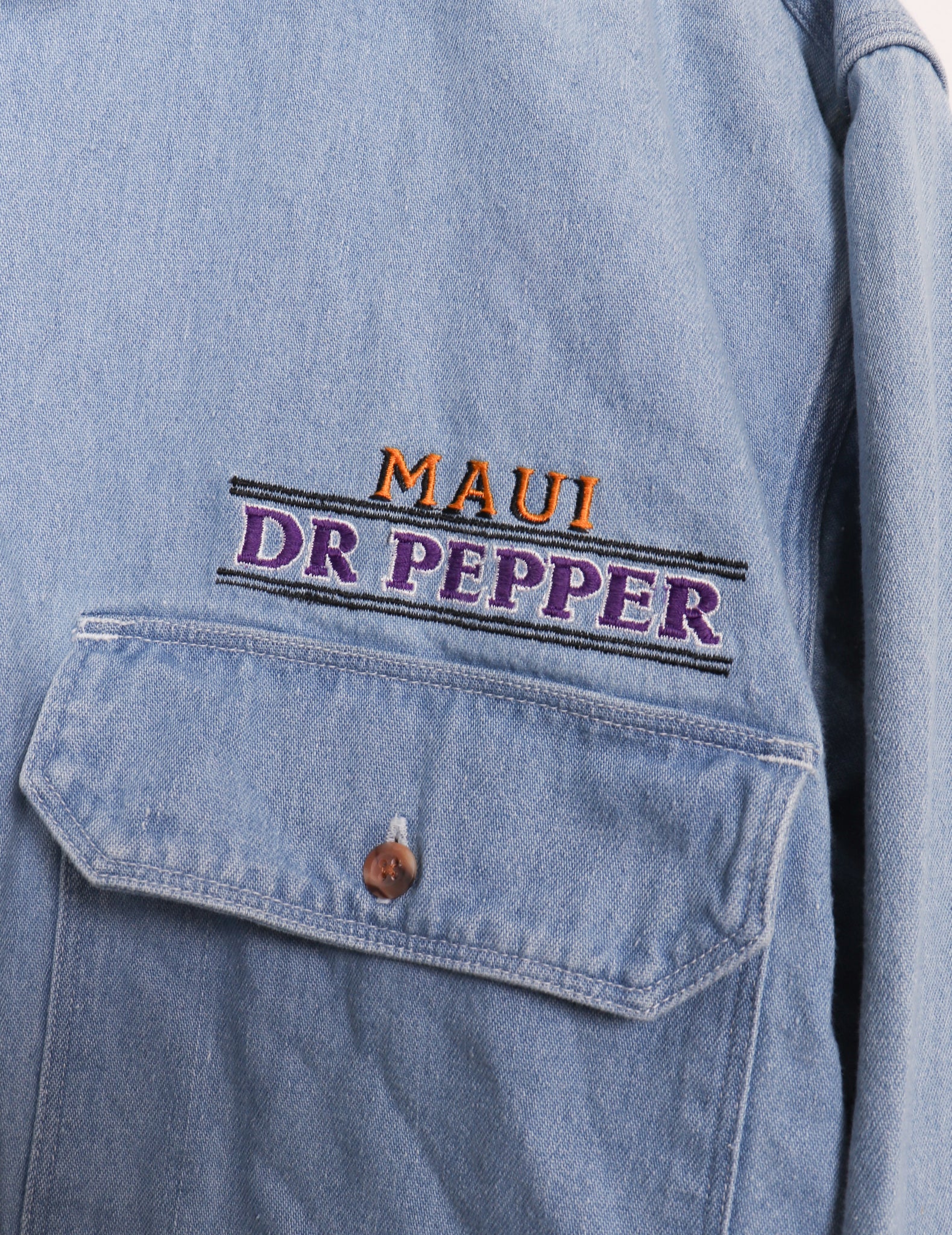 1995 Maui Dr. Pepper International Bottler Meeting Denim Button Up
