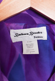 80s-90s Barbara Brooks Funky Purple Blouse