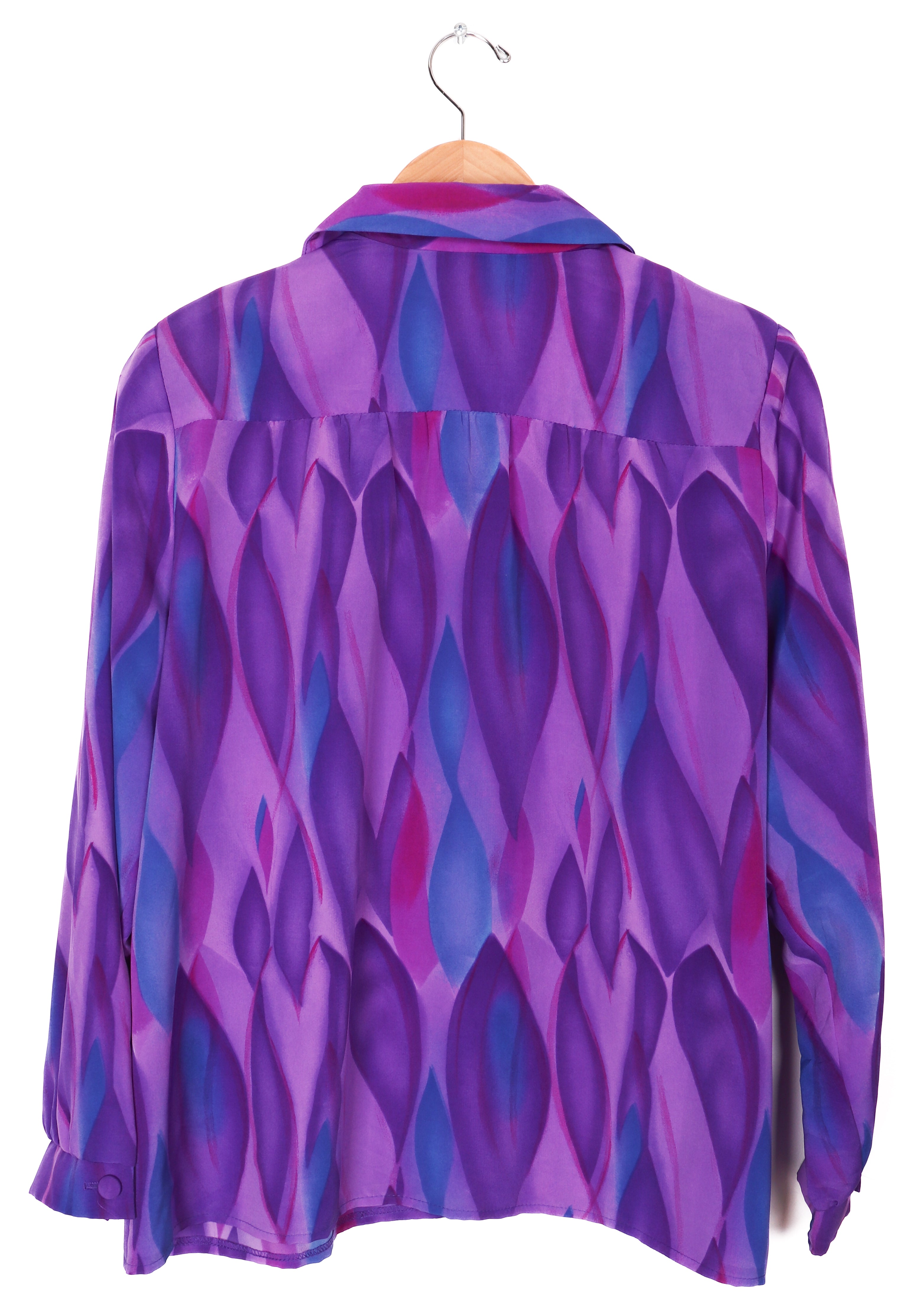 80s-90s Barbara Brooks Funky Purple Blouse