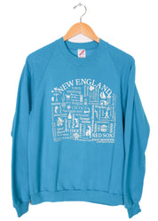 1988 Jerzees Blue New England Crewneck