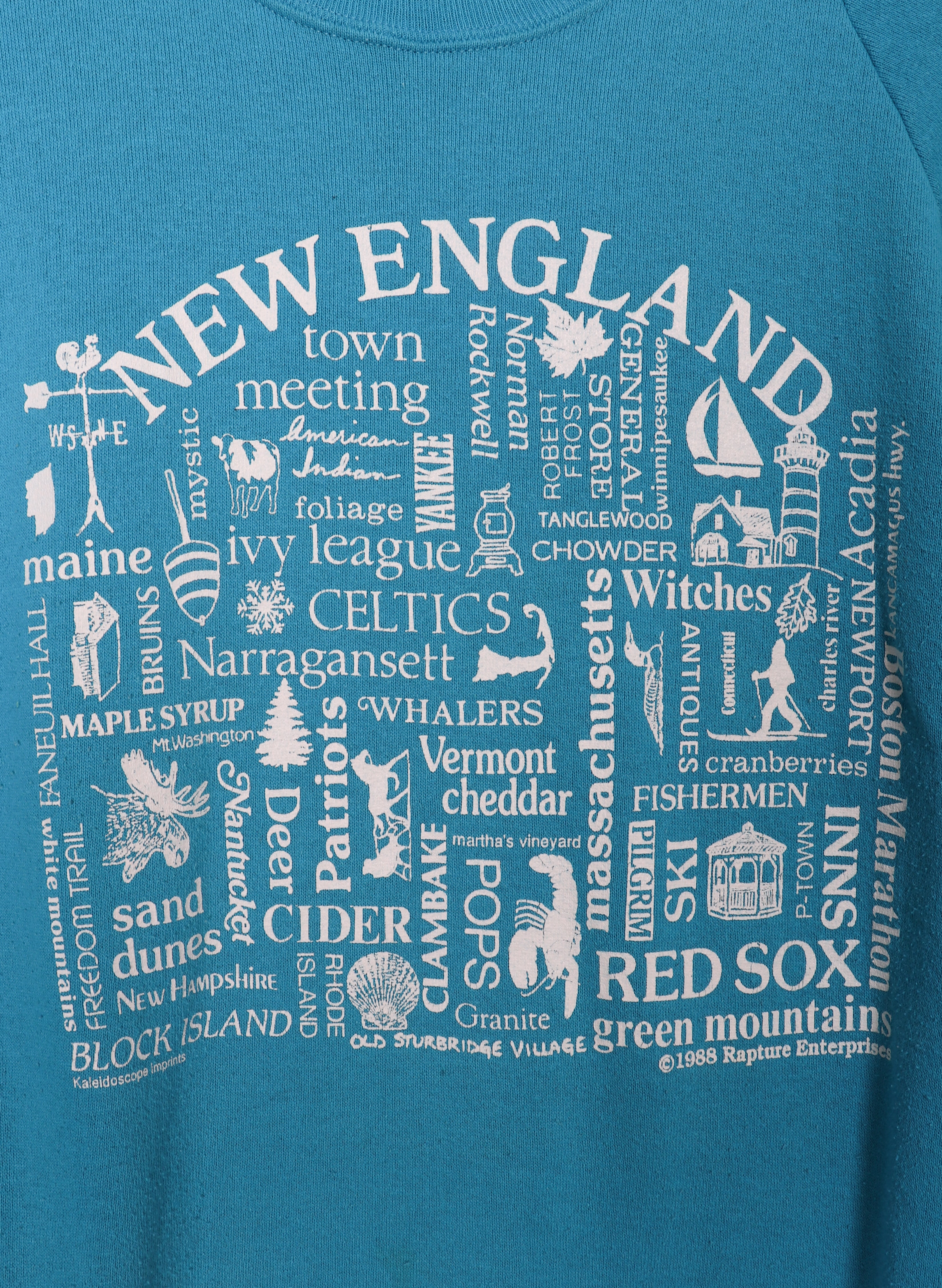 1988 Jerzees Blue New England Crewneck