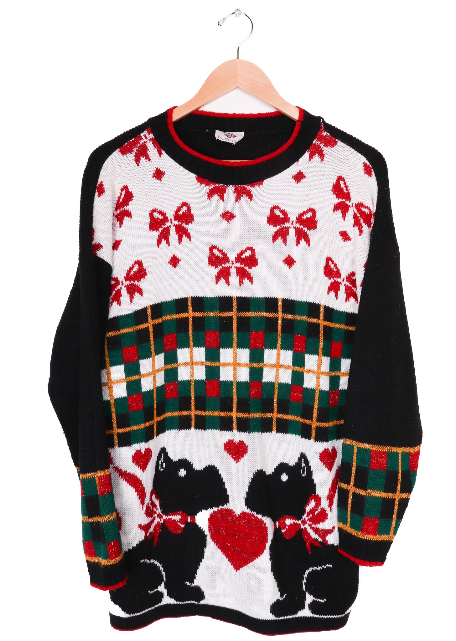 90s Nutcracker Holiday Schnauzer Dogs Knit Sweater