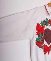 90s Westbound Sport Heart Holiday Wreath Collared Crewneck