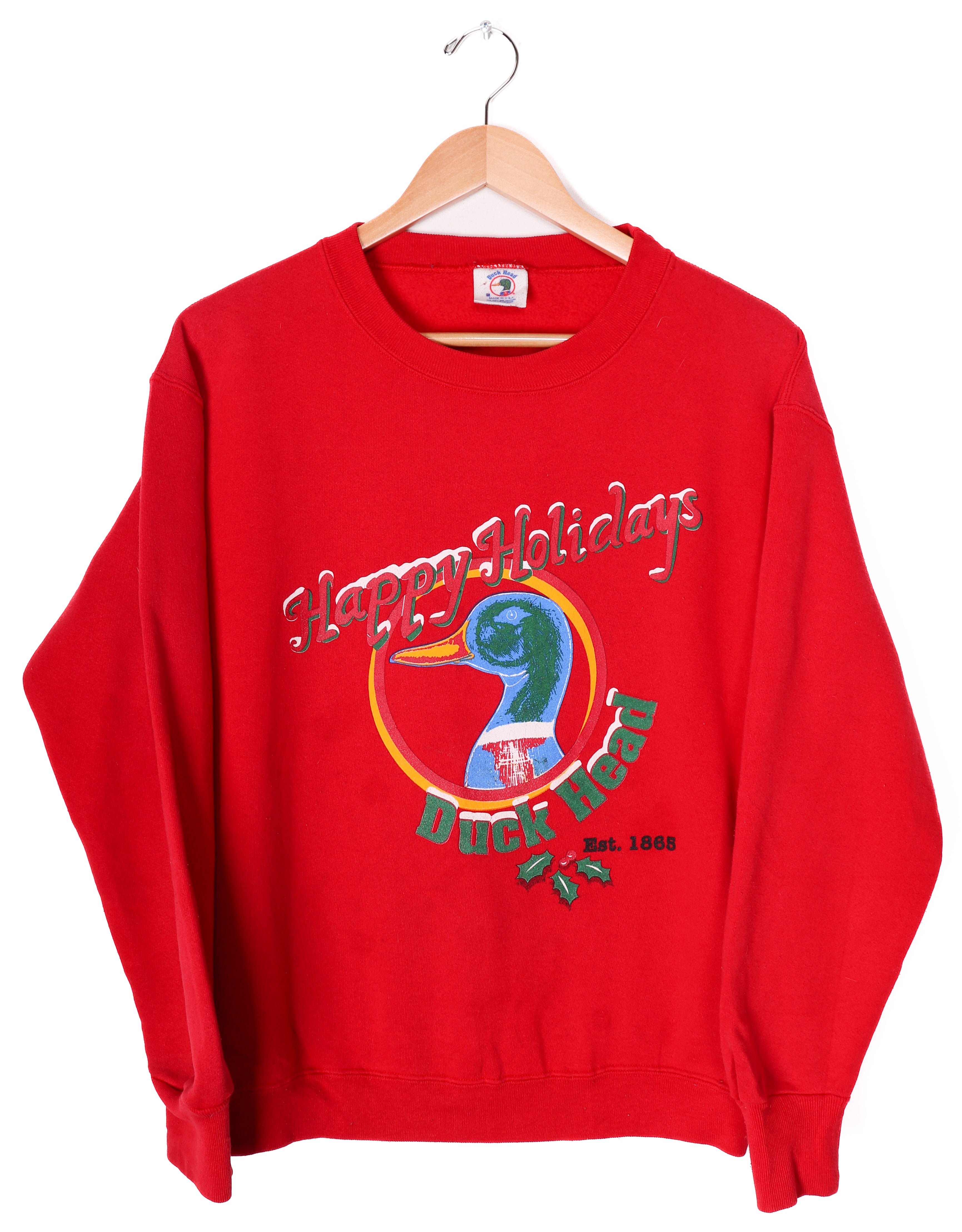 90s Duckhead Happy Holidays Crewneck Sweatshirt