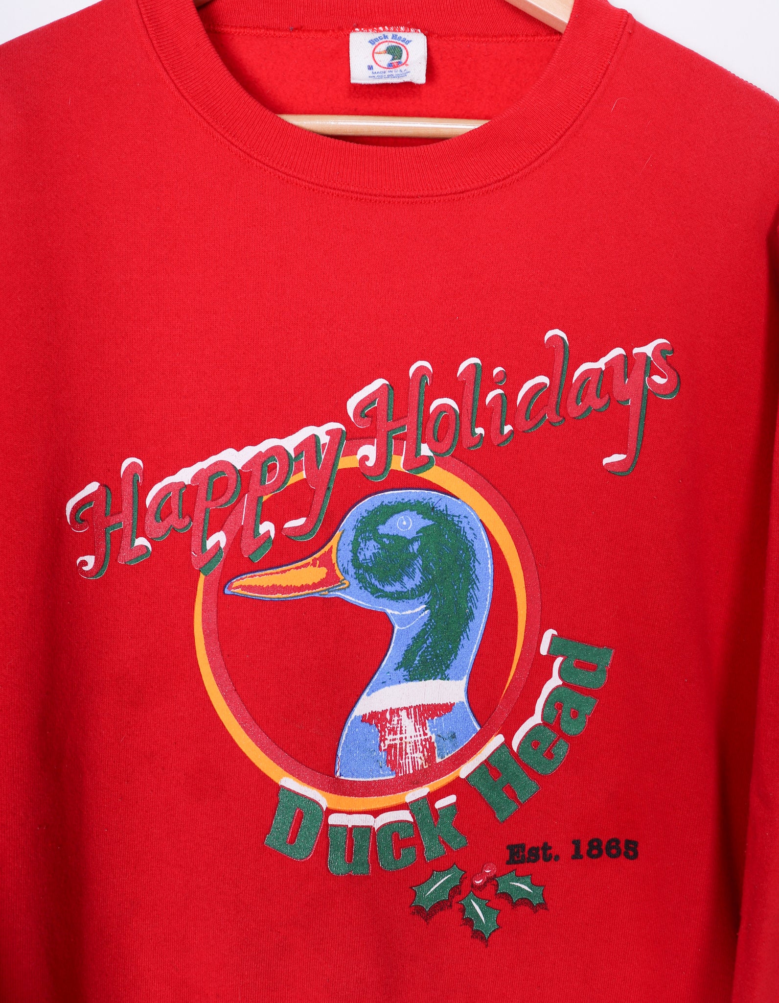90s Duckhead Happy Holidays Crewneck Sweatshirt