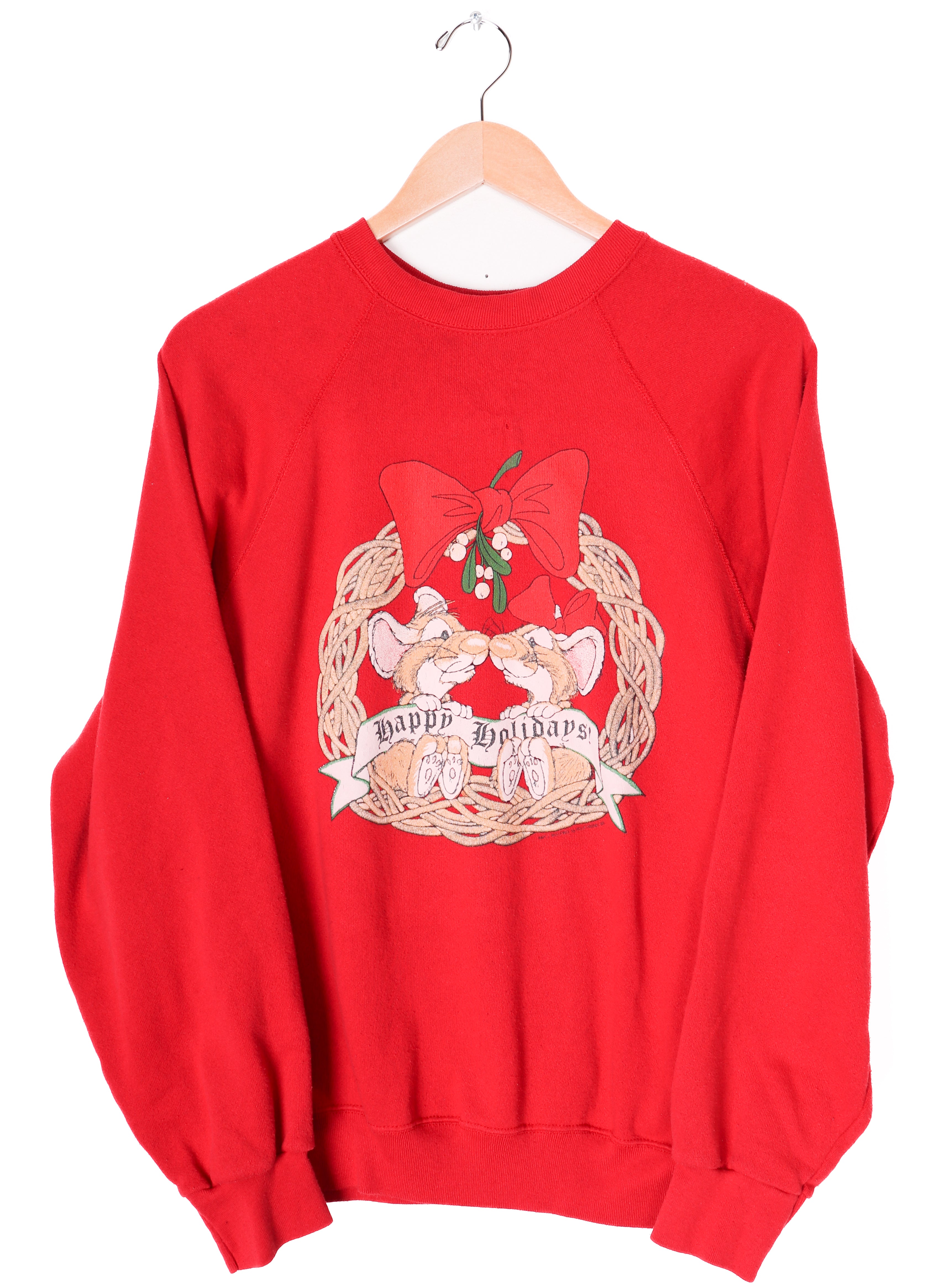 Early 90s Tultex "Happy Holidays" Mice Crewneck