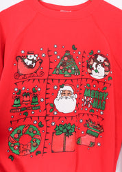 80s Christmas Images Grid Crewneck