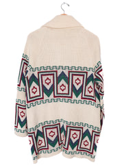 Vintage Aztec Designs Knit Sweater Cardigan