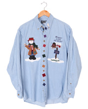 Three Rivers "Winter is for the birds" Denim Button Up