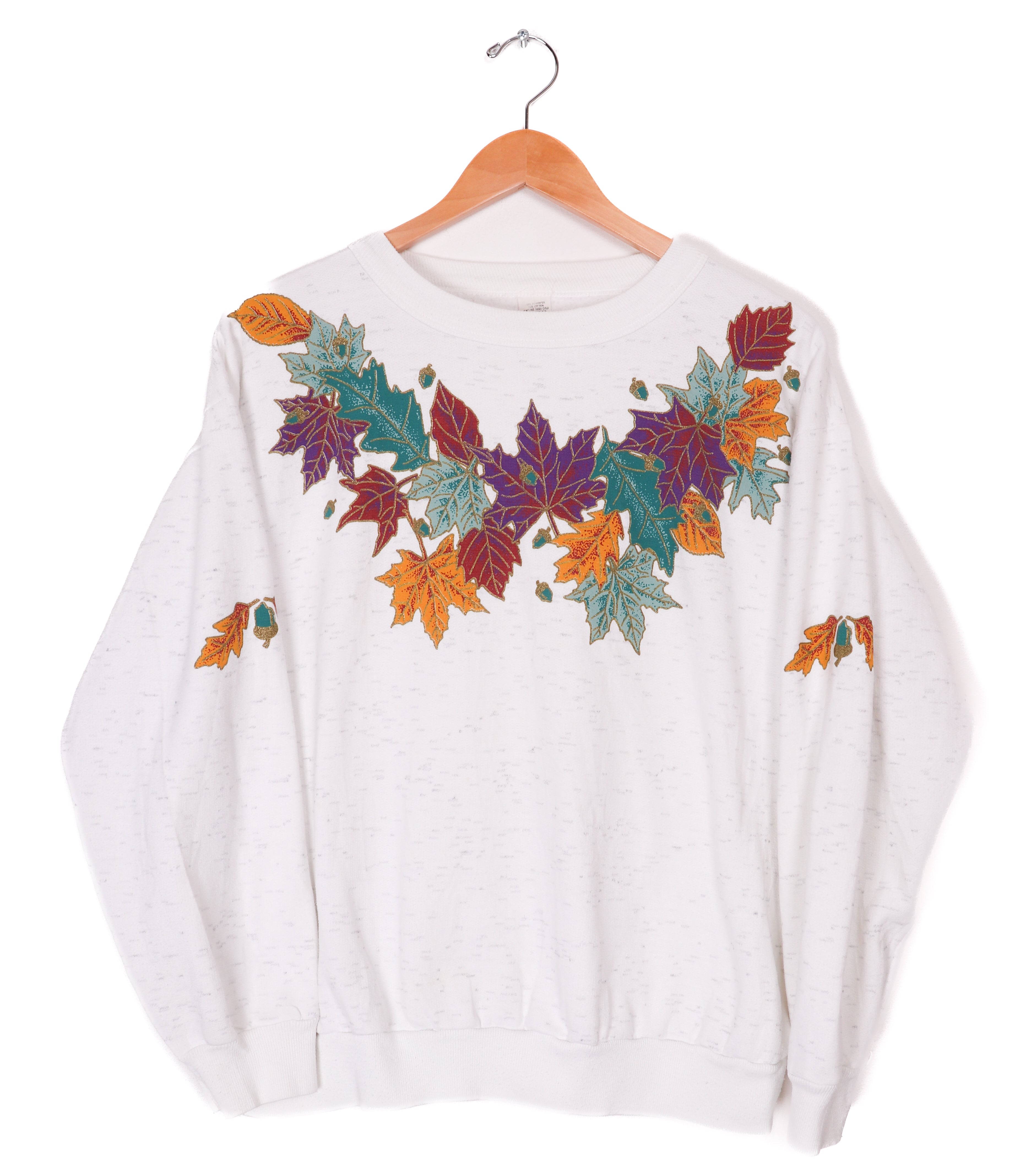 90s Colorful Fall Leaves Crewneck