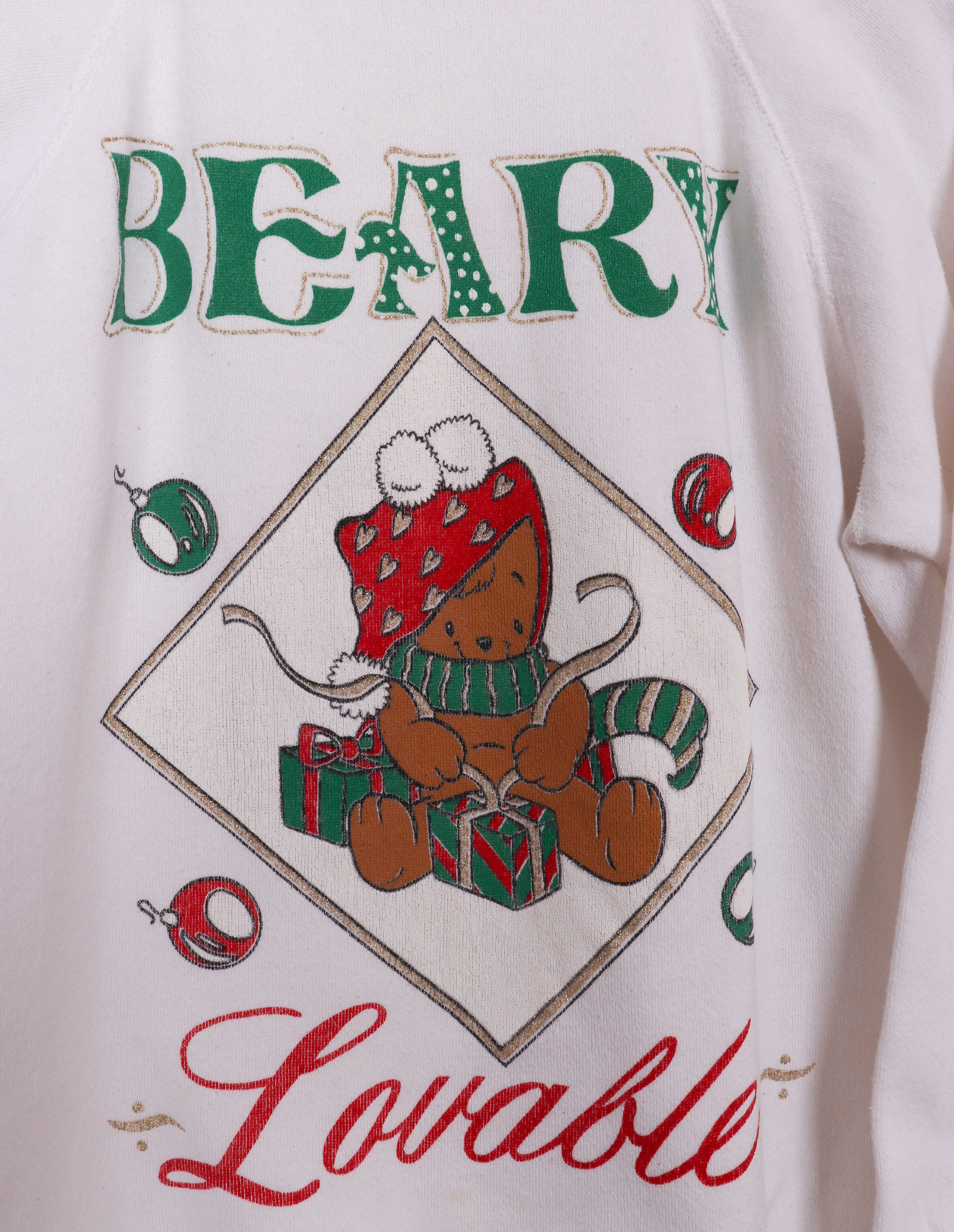 80s Hanes "Beary Lovable" Bear and his Presents Crewneck