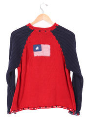 Karen Scott Sport American Teddy Bear Knit Sweater