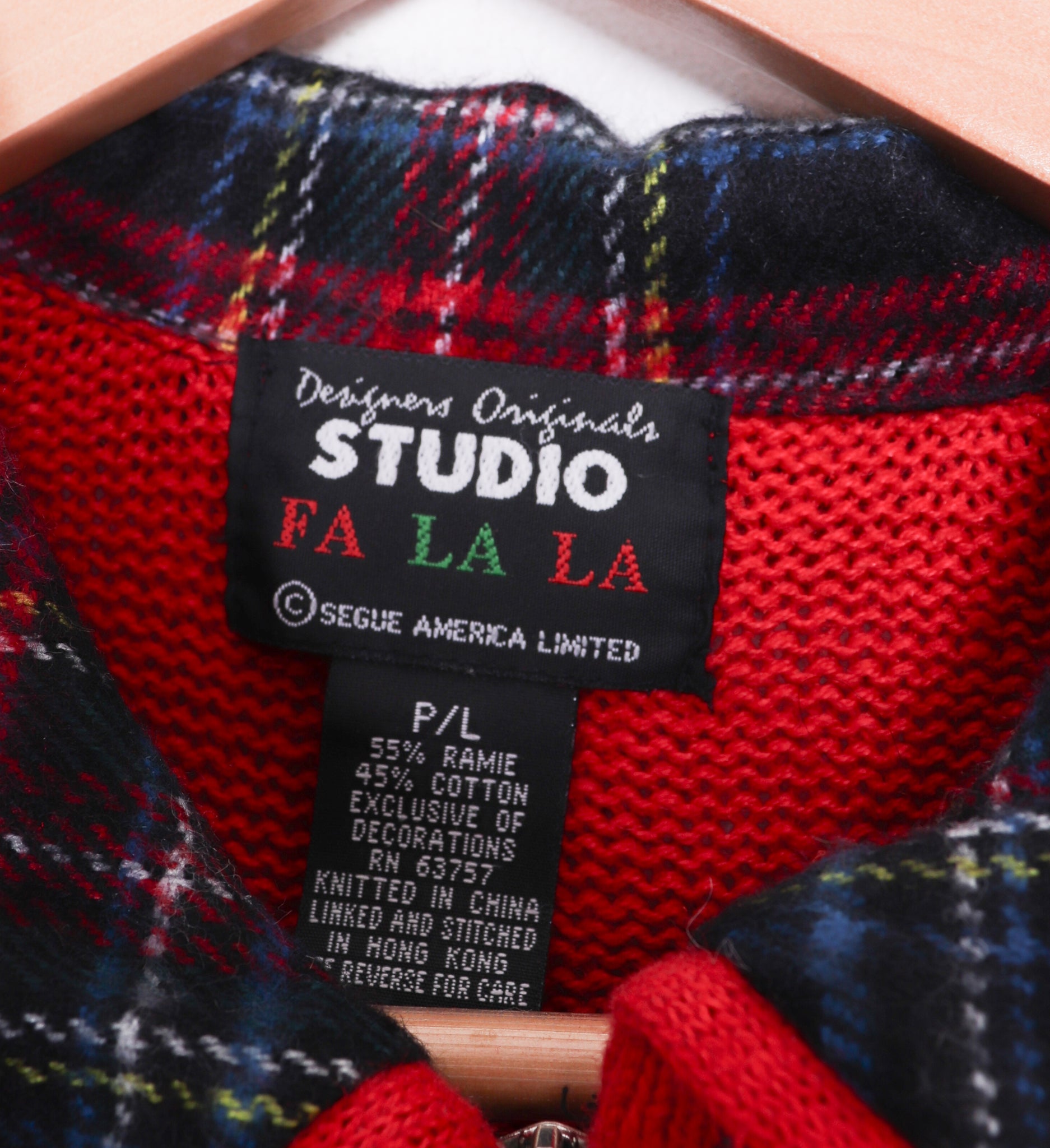 Studio Fa La La Hard Knit Christmas Zip-Up Sweater