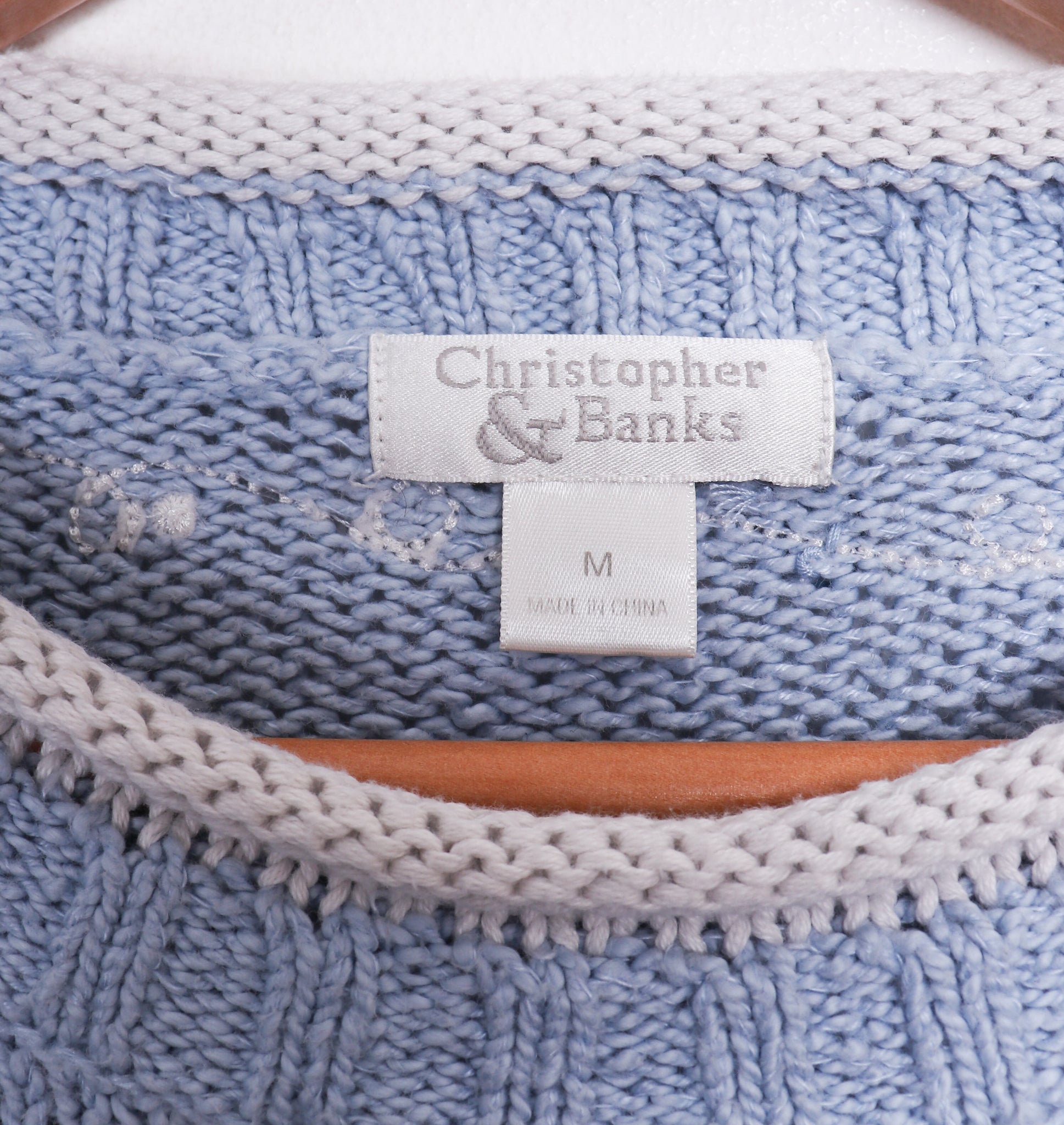 Christopher & Banks Cute Penguin Blue Sweater