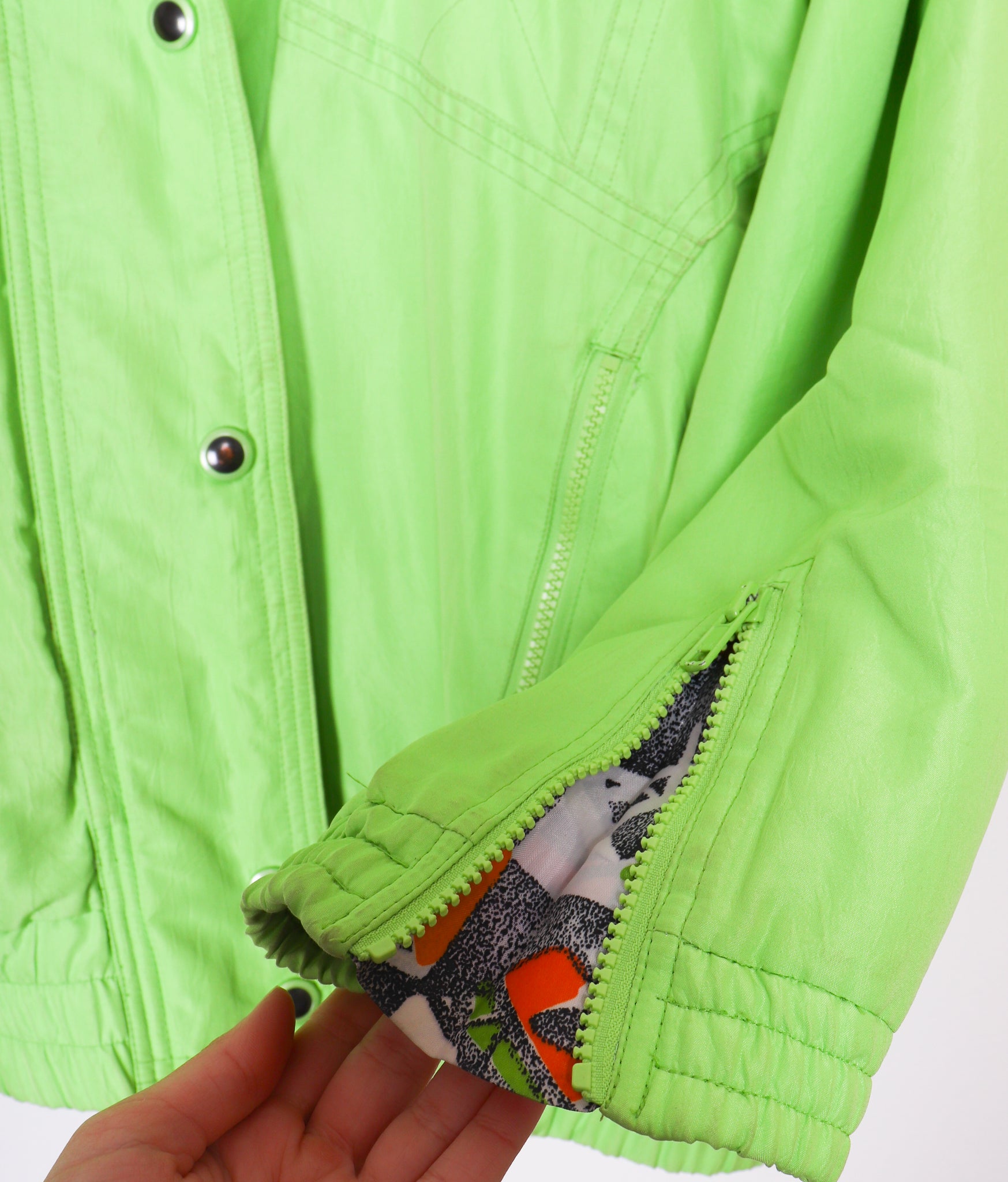 80s Profile Ski Funky Neon Green Ski Puffer Jacket