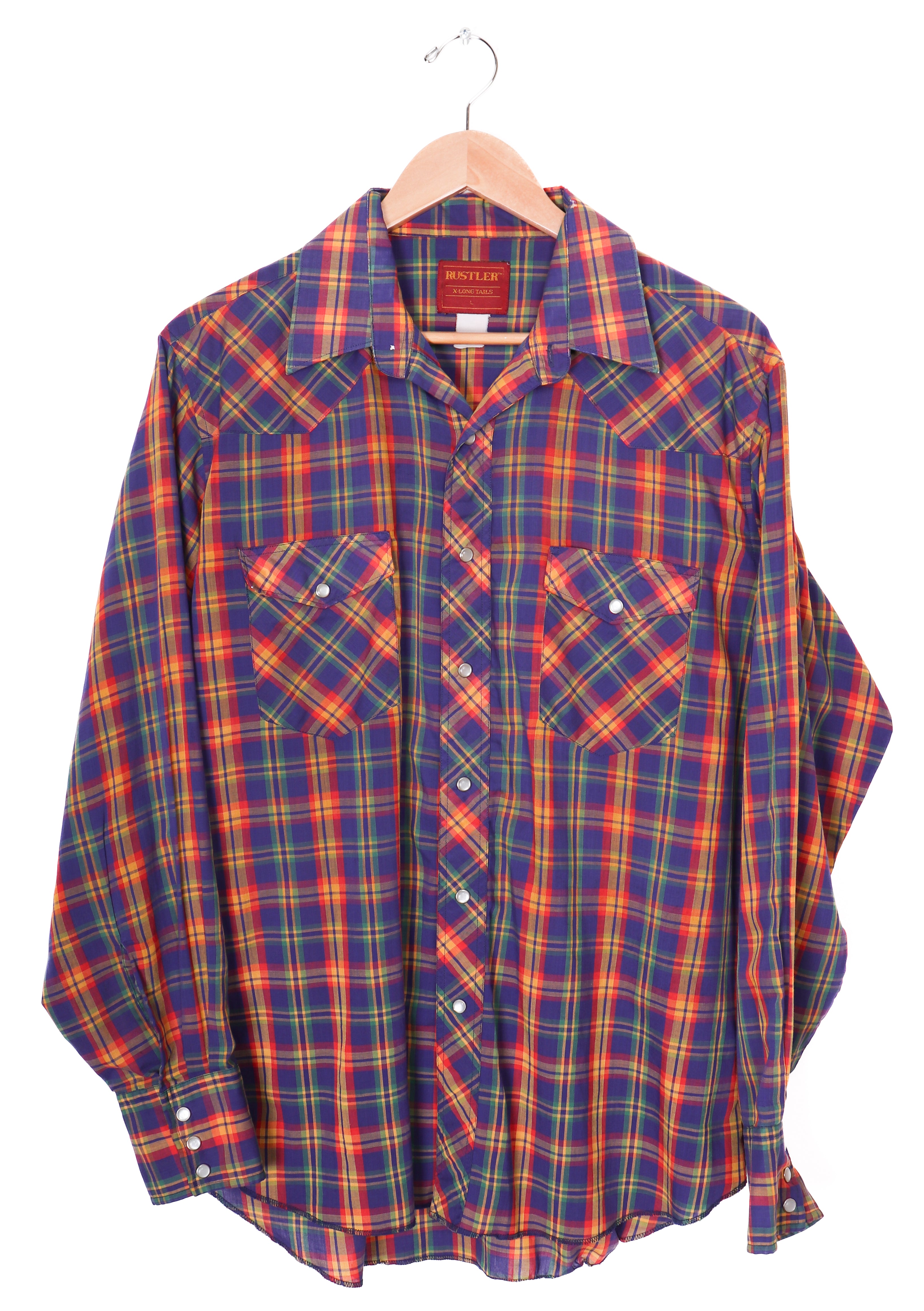 Rustler Western Plaid Button Up