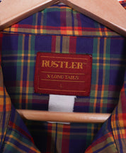 Rustler Western Plaid Button Up