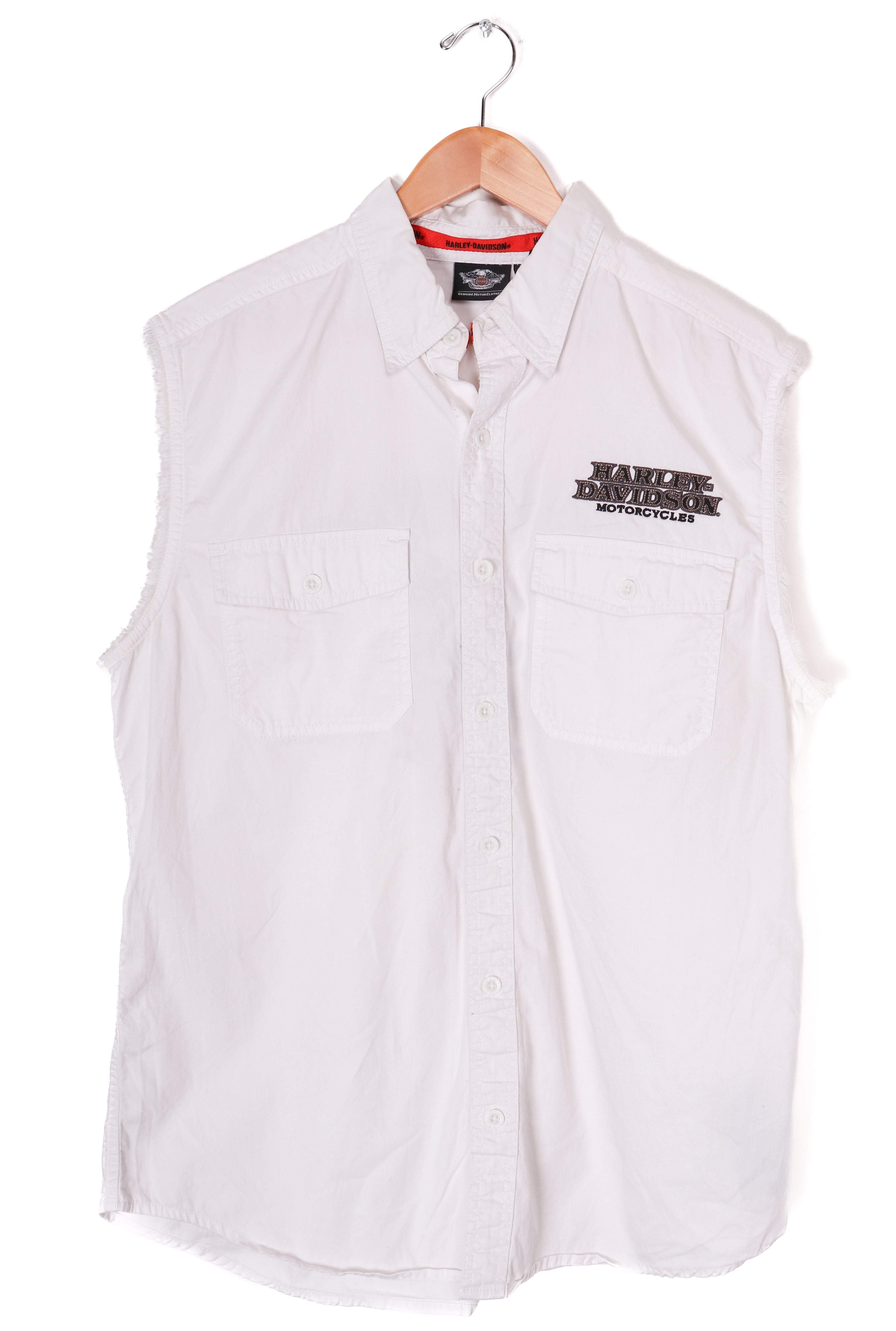 Harley Davidson White Denim Vest