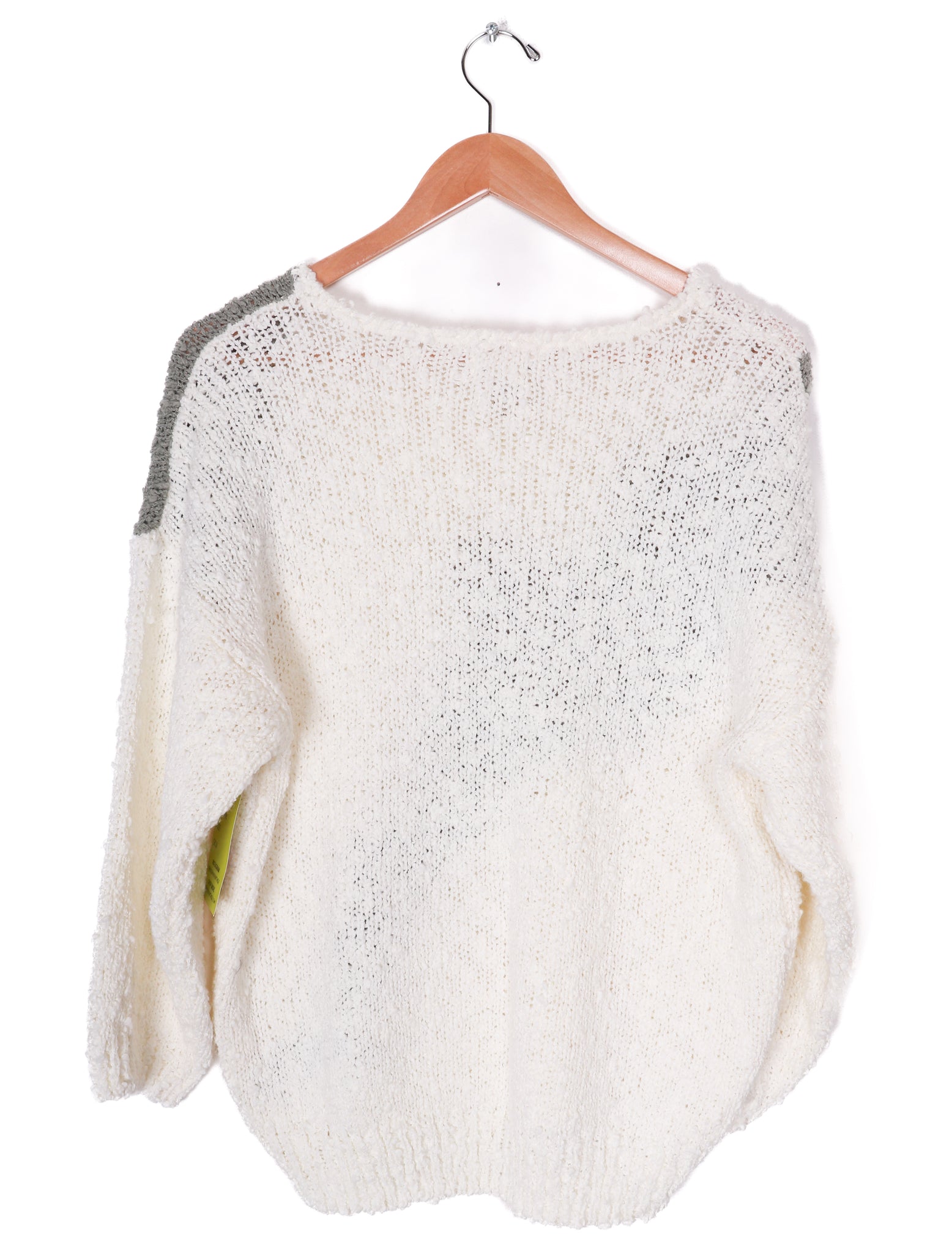 90s Hana Lee White Floral Knit Sweater