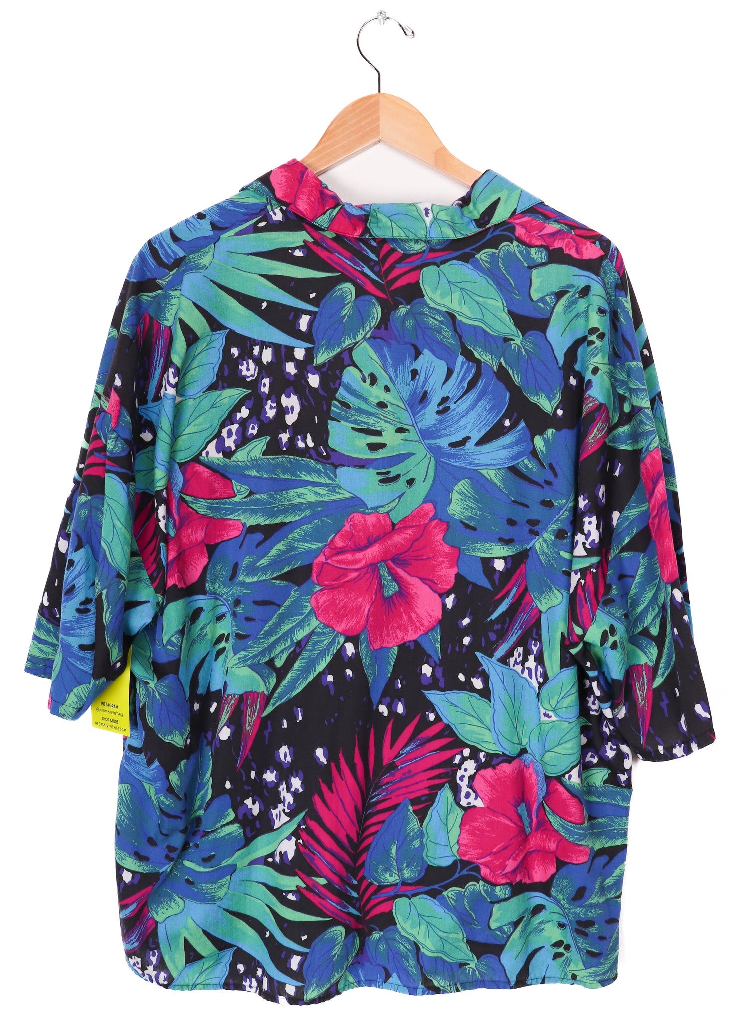 90s California Connections Funky Florals Blouse