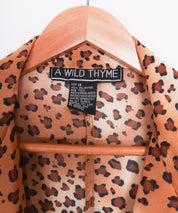 A Wild Thyme Wild Cat Print Blouse