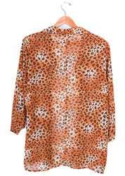 A Wild Thyme Wild Cat Print Blouse