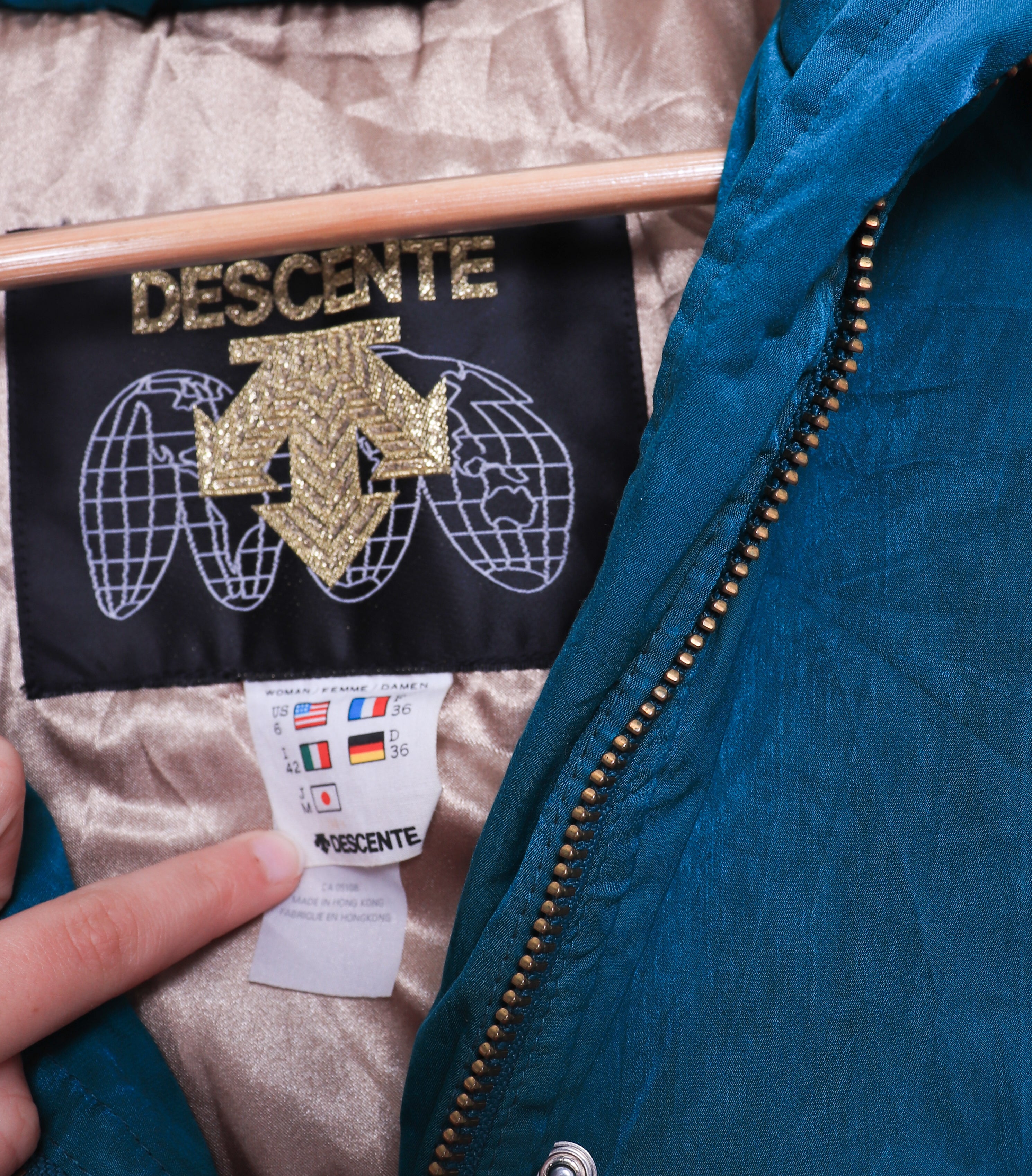 90s Descente Teal Puffer Jacket