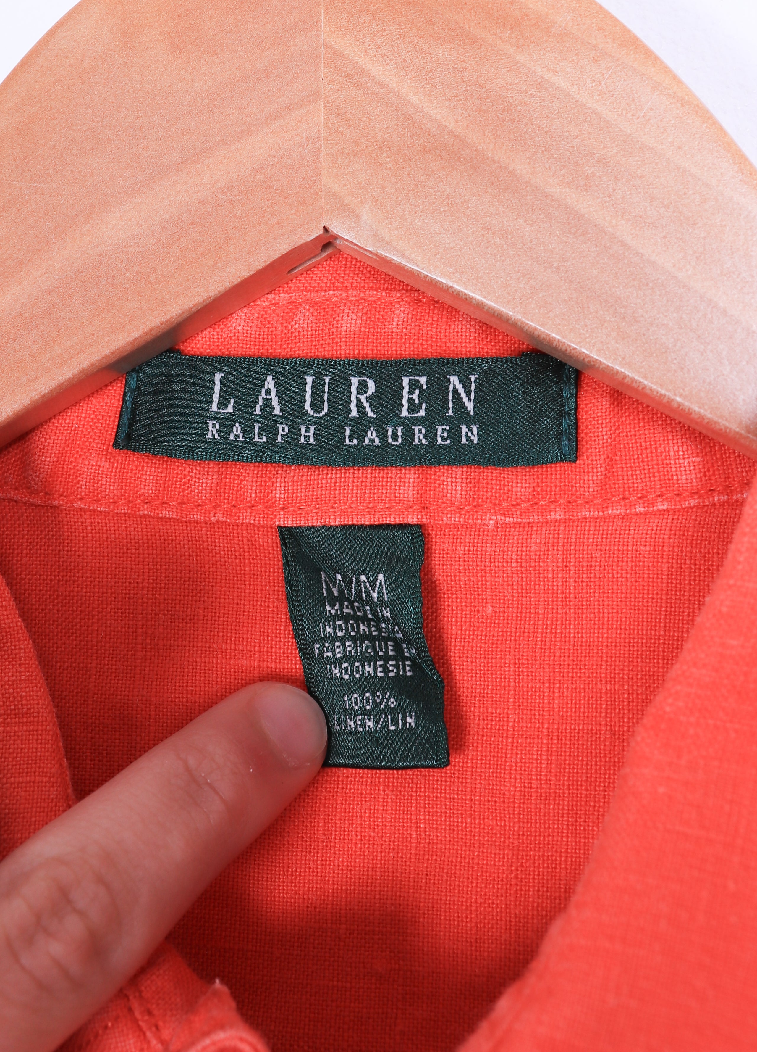 Ralph Lauren Orange Linen Blouse