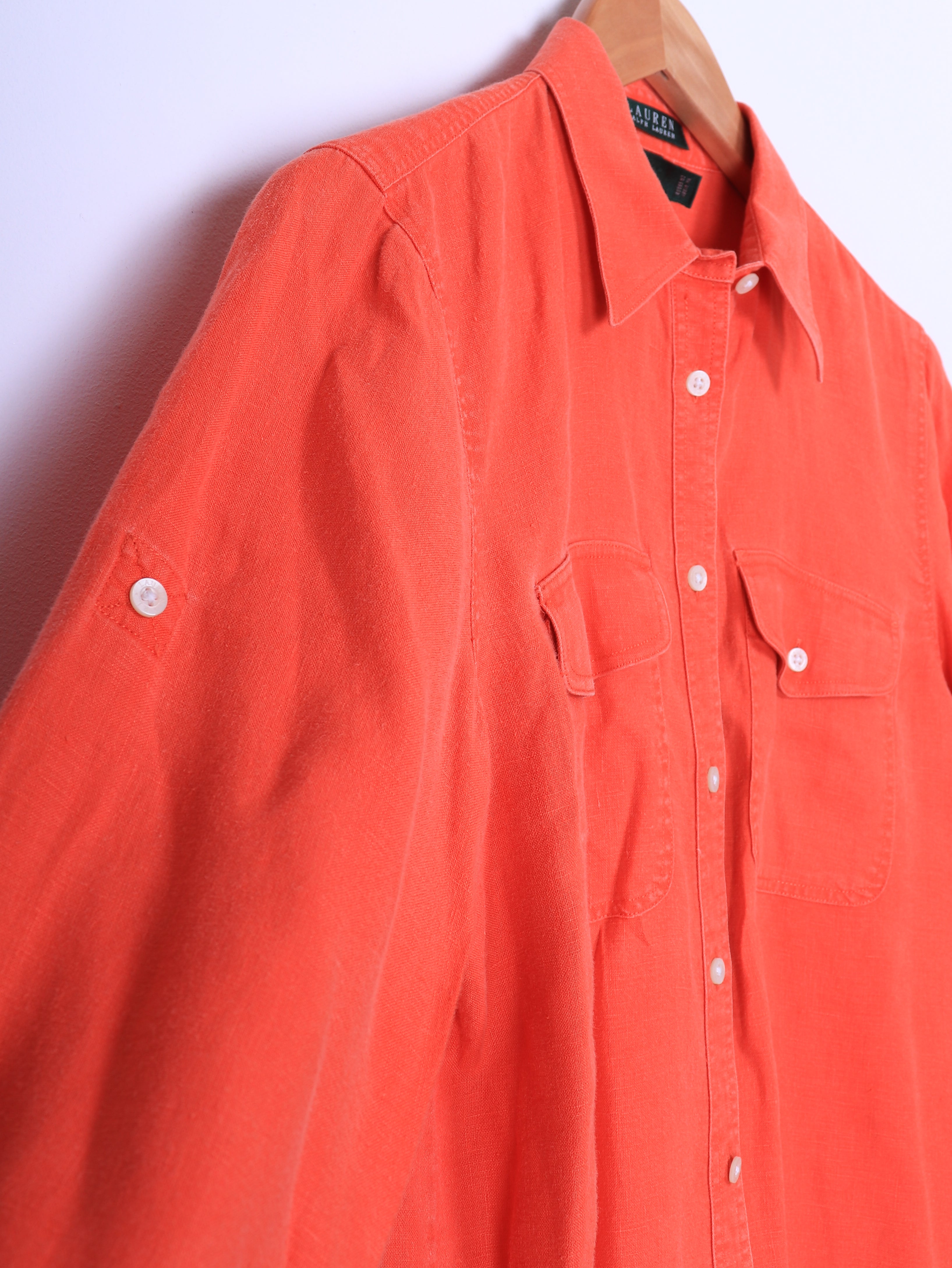 Ralph Lauren Orange Linen Blouse