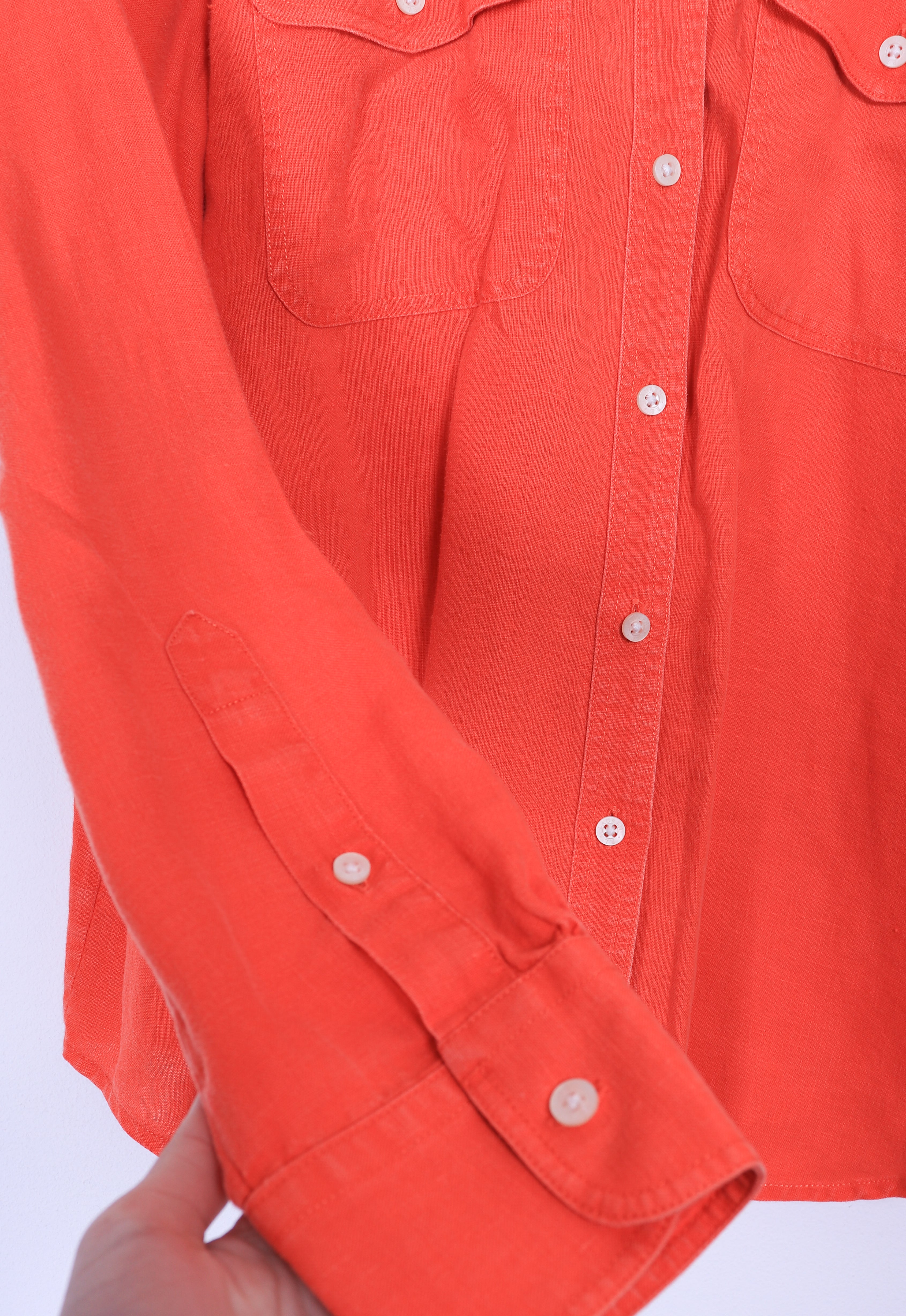 Ralph Lauren Orange Linen Blouse