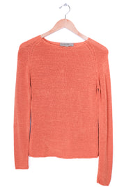 One Girl Who... Tight Knit Orange Sweater Top