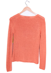 One Girl Who... Tight Knit Orange Sweater Top