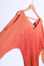 I.N.C Funky Orange Glittery Sweater Top