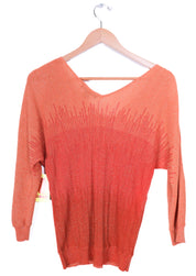 I.N.C Funky Orange Glittery Sweater Top