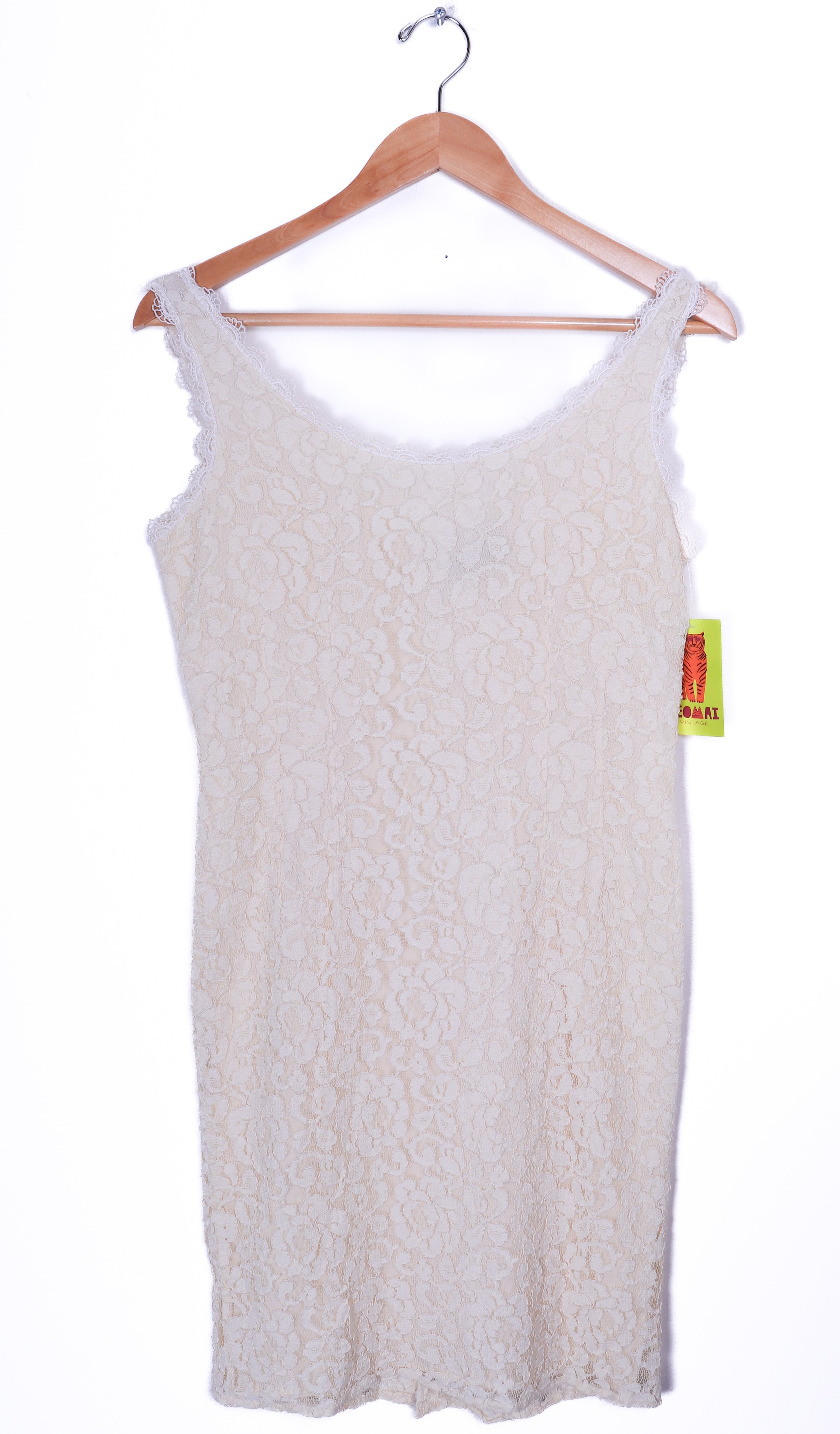 Vintage 90s Breakin Loose White Lacey Floral Dress