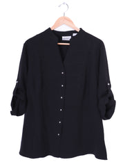 80-90s Kathy Che Black Blouse