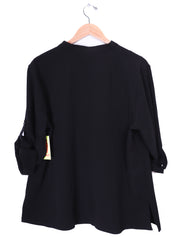 80-90s Kathy Che Black Blouse