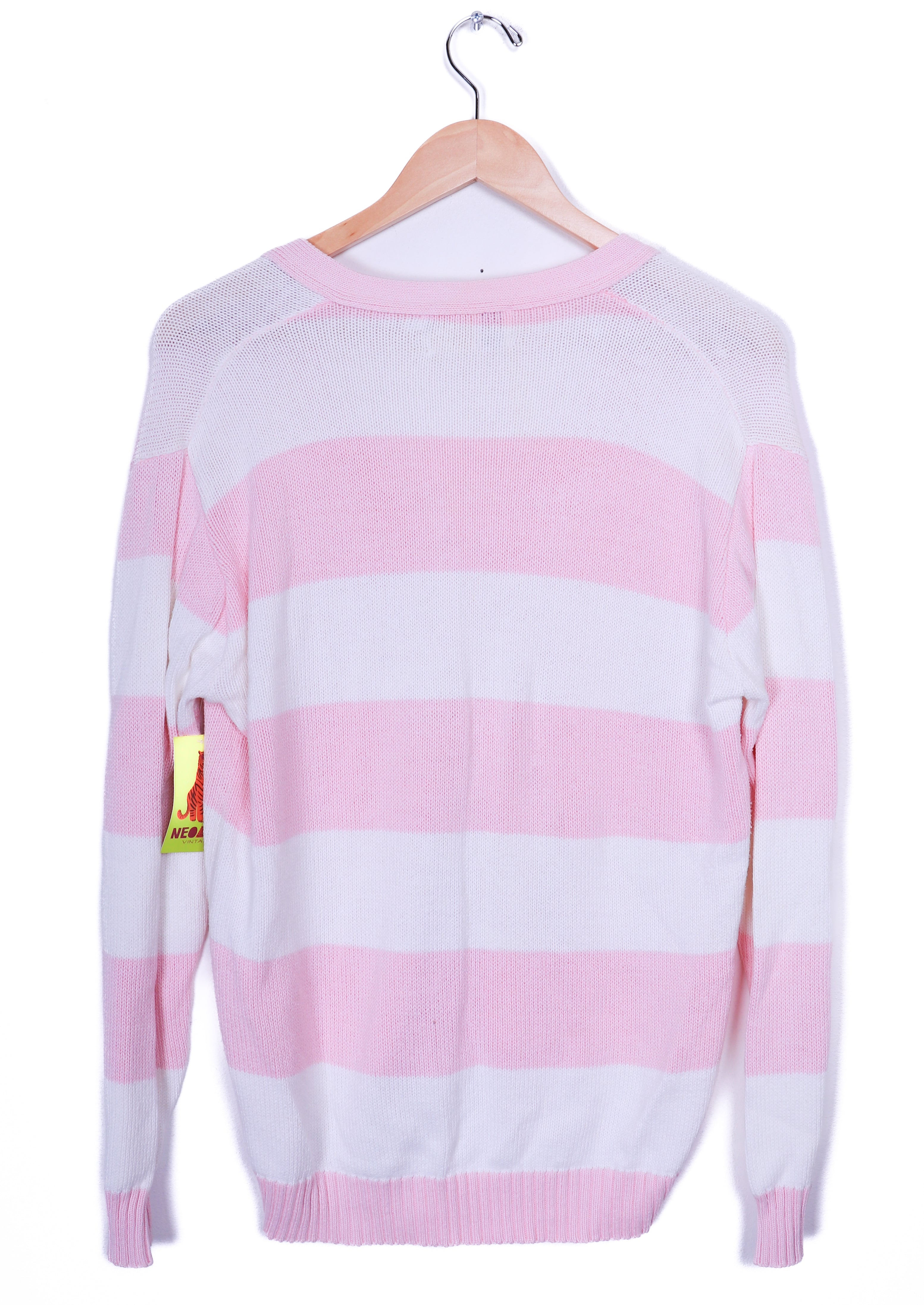 Vintage Winona Knits Pink Striped Knit Sweater