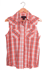 Cowgirl Legend Pink Plaid Vest