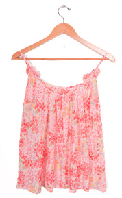 Oscar De La Renta Pink Florals Flowy Tank Top