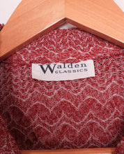 Vintage 60s Walden Classics Red Textured Formal Blouse