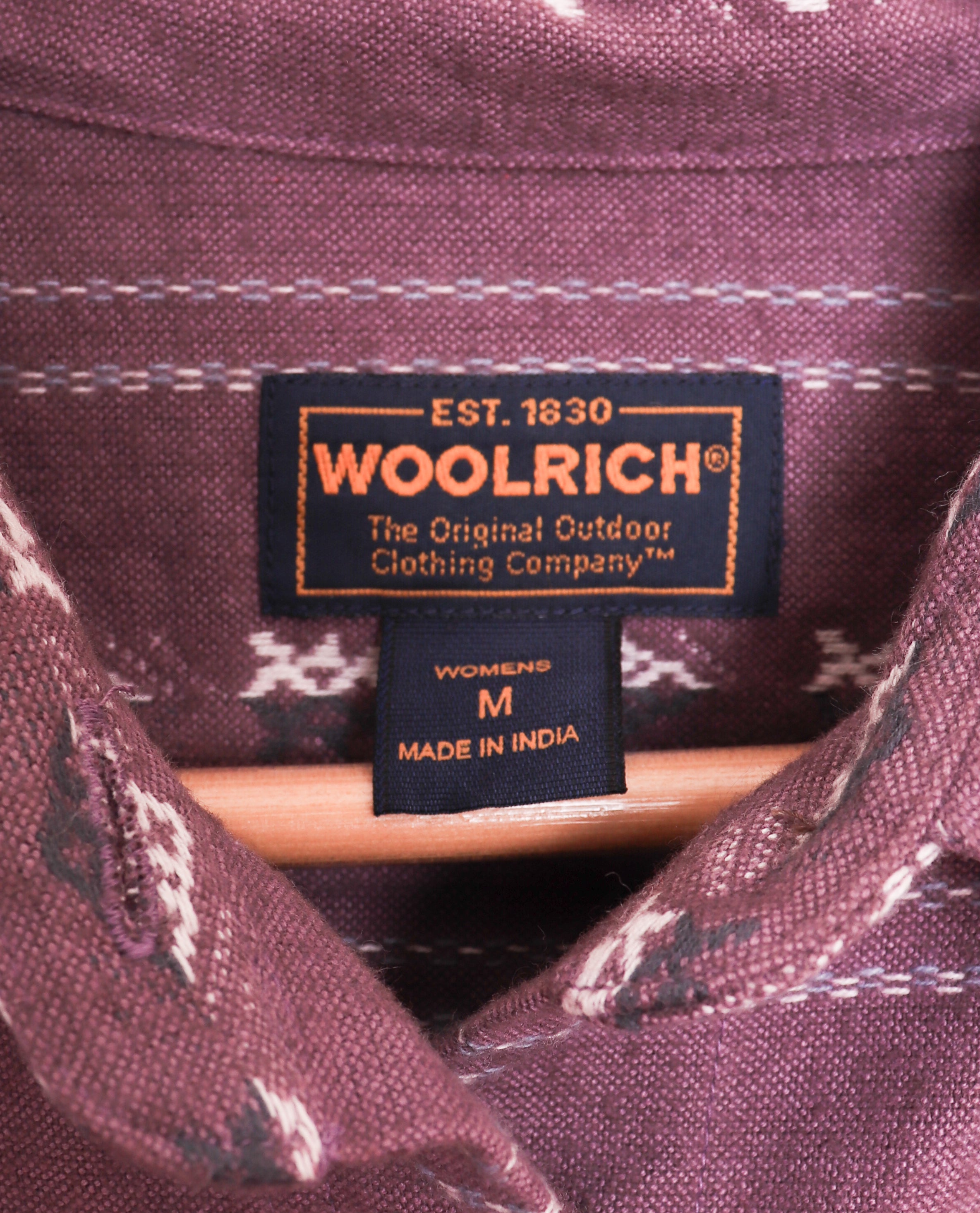 Woolrich Purple Western Cotton Button Up