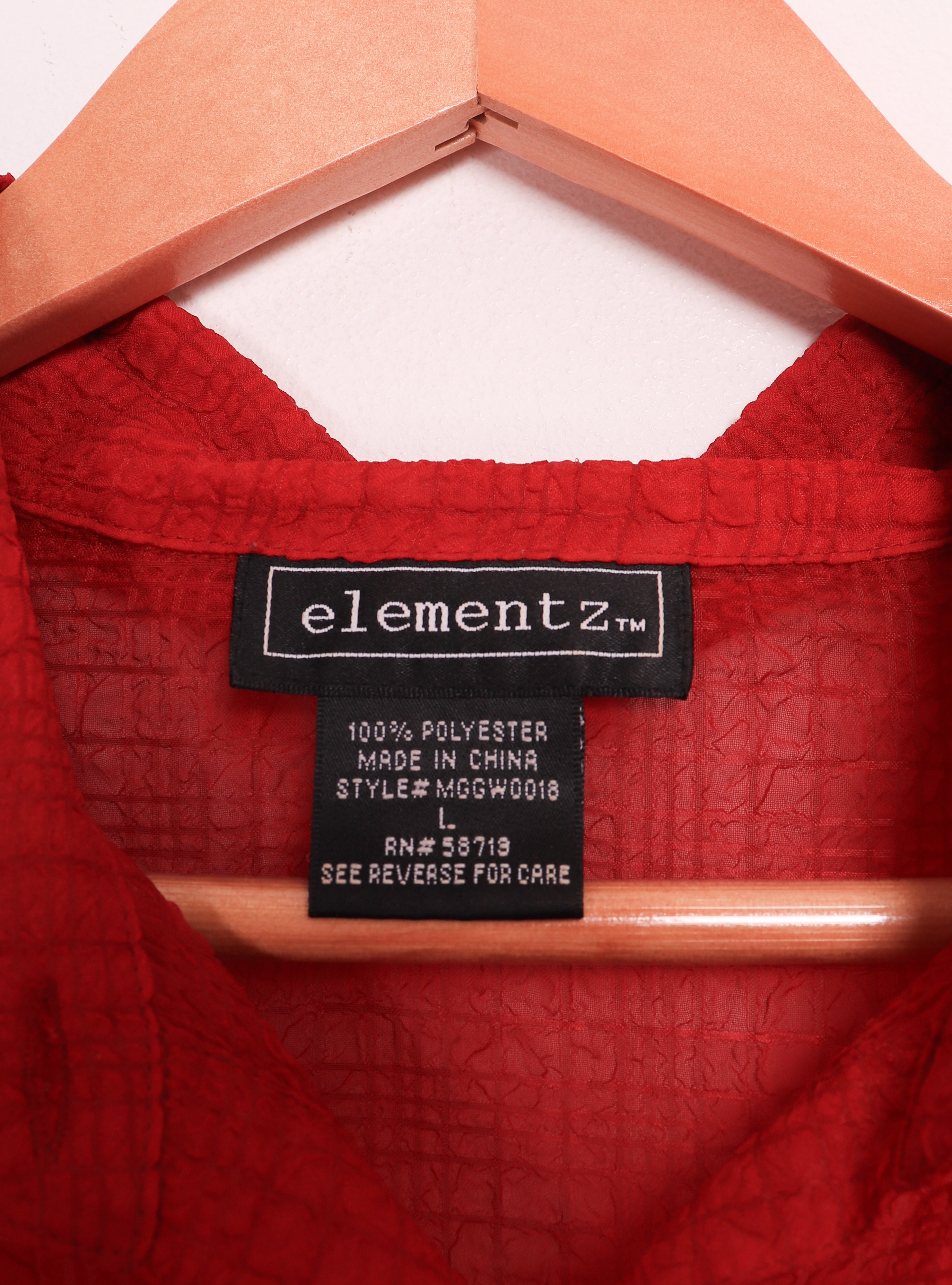 Elementz Sheer Red Blouse